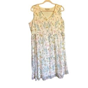 Charlie Paige Shimmer Boho Tank Dress-Wild Flowers-Size Large